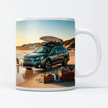 Subaru Outback Parked On Sunny Beach