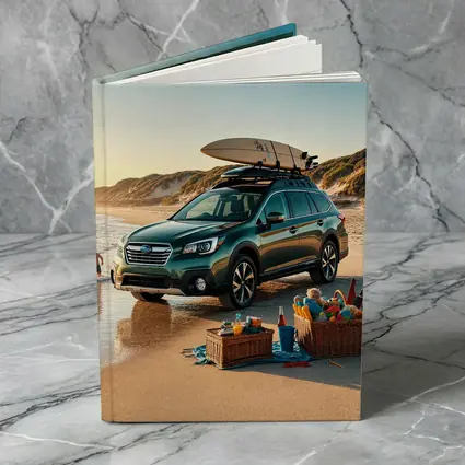 Subaru Outback Parked On Sunny Beach