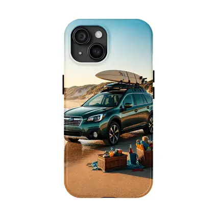 Subaru Outback Parked On Sunny Beach