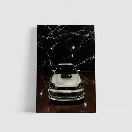 Subaru Impreza WRX White on Dark Marble