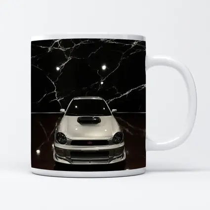 Subaru Impreza WRX White on Dark Marble