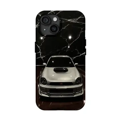 Subaru Impreza WRX White on Dark Marble