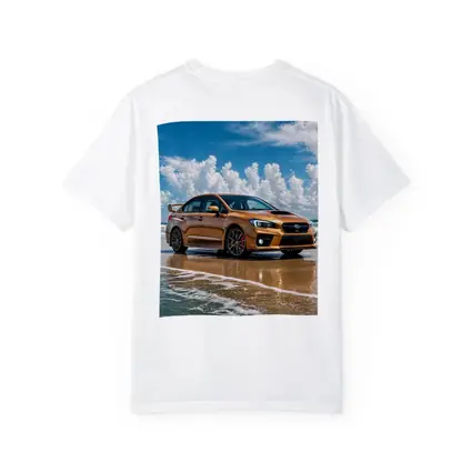 Subaru WRX STI Orange on Beach