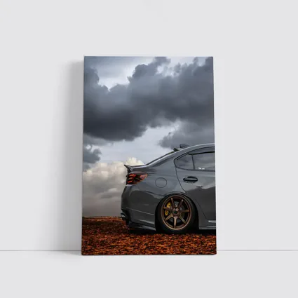 Subaru WRX STI Gray Stormy Cloudy Sky