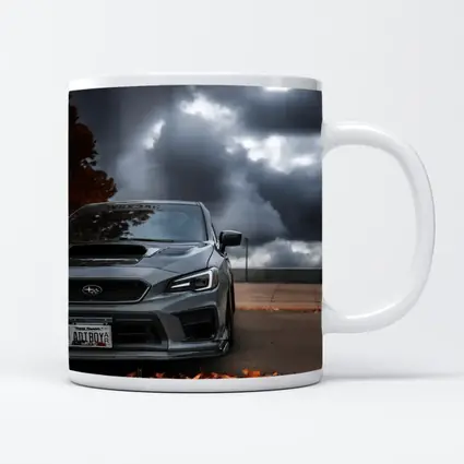 Subaru WRX STI Gray Stormy Autumn Sky
