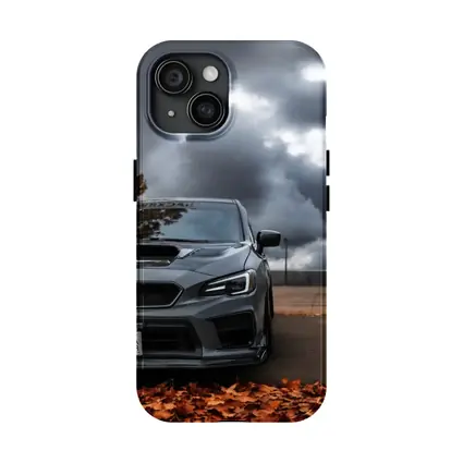 Subaru WRX STI Gray Stormy Autumn Sky
