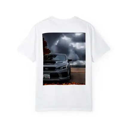 Subaru WRX STI Gray Stormy Autumn Sky