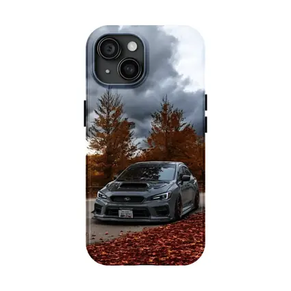 Subaru WRX STI Gray Stormy Autumn Sky