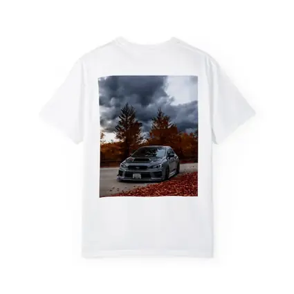 Subaru WRX STI Gray Stormy Autumn Sky