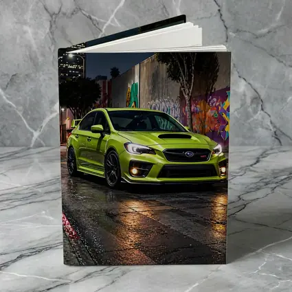 Subaru WRX STI Green Night City Streets