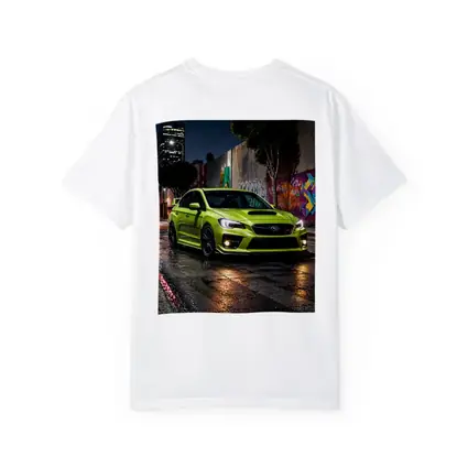 Subaru WRX STI Green Night City Streets