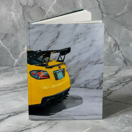 Subaru BRZ Yellow Rear Marble Background