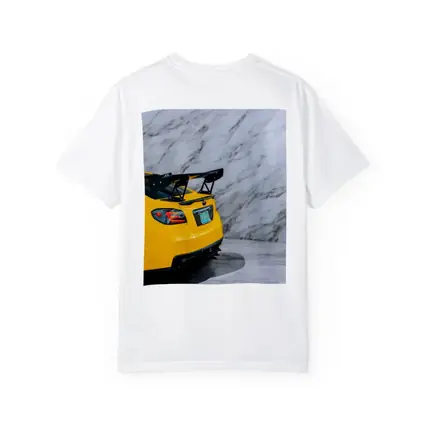 Subaru BRZ Yellow Rear Marble Background