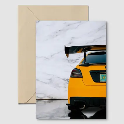 Subaru WRX STI Yellow Rear Wing Marble
