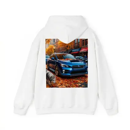 Subaru WRX Blue Sedan Autumn City Street