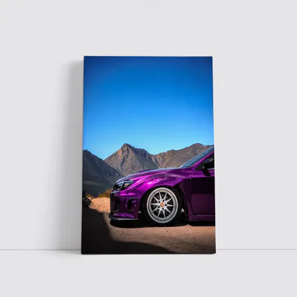 Subaru WRX Purple Chrome Mountain Road