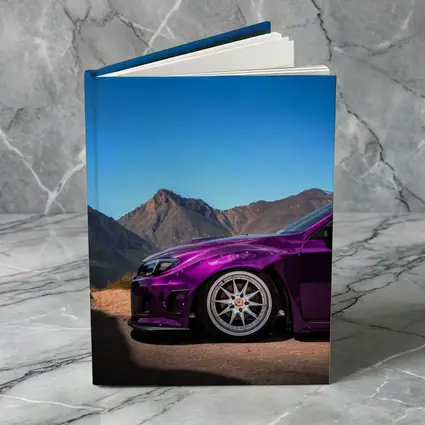 Subaru WRX Purple Chrome Mountain Road