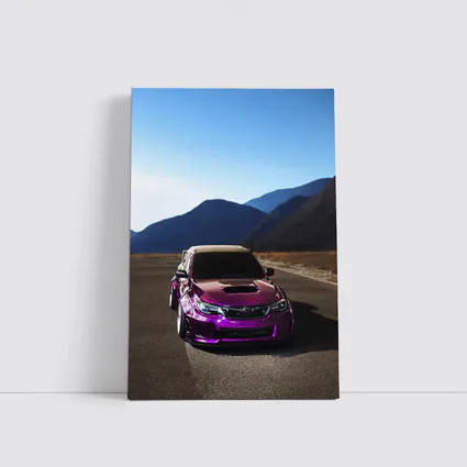 Purple Subaru WRX STI Mountain Road
