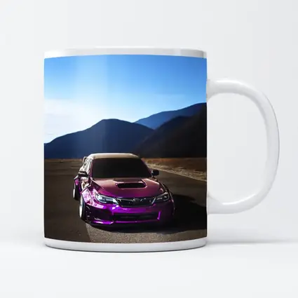 Purple Subaru WRX STI Mountain Road