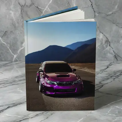 Purple Subaru WRX STI Mountain Road