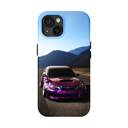 Purple Subaru WRX STI Mountain Road