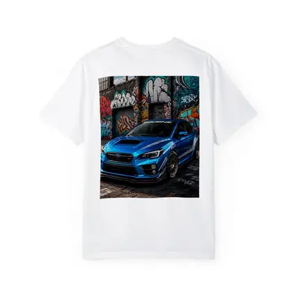 Subaru WRX STI Blue Graffiti Urban Street