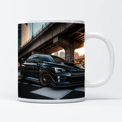 Subaru WRX STI Black Urban City Streets
