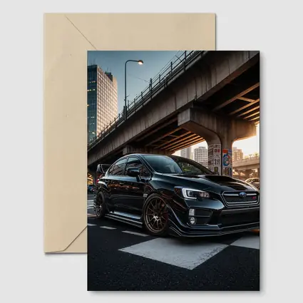 Subaru WRX STI Black Urban City Streets