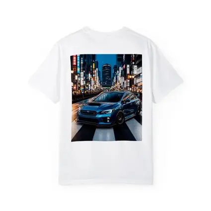 Subaru WRX STI Blue Tokyo Night Street