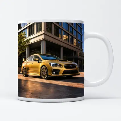 Subaru WRX STI Gold Urban Setting