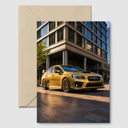 Subaru WRX STI Gold Urban Setting