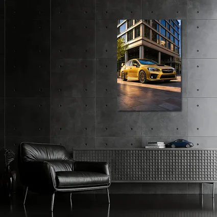 Subaru WRX STI Gold Urban Setting
