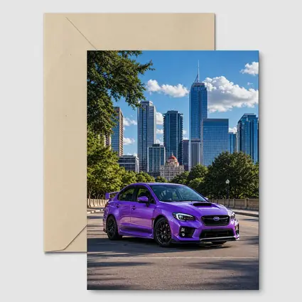 Subaru WRX STI Purple City Skyline