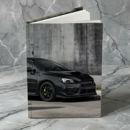 Subaru WRX Black Car Concrete Wall