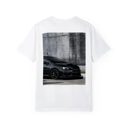 Subaru WRX Black Car Concrete Wall