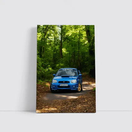 Subaru Impreza WRX Blue Forest Road