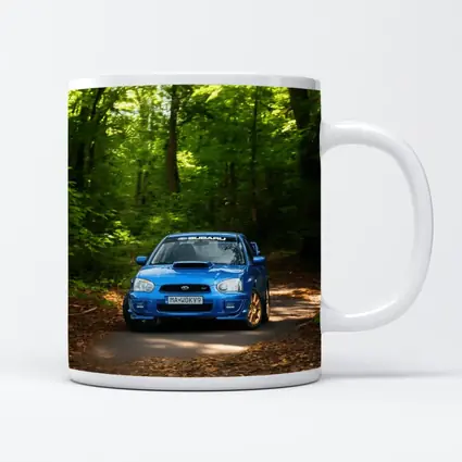 Subaru Impreza WRX Blue Forest Road