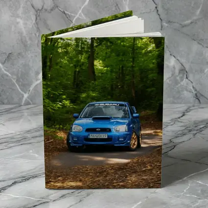 Subaru Impreza WRX Blue Forest Road