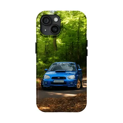 Subaru Impreza WRX Blue Forest Road