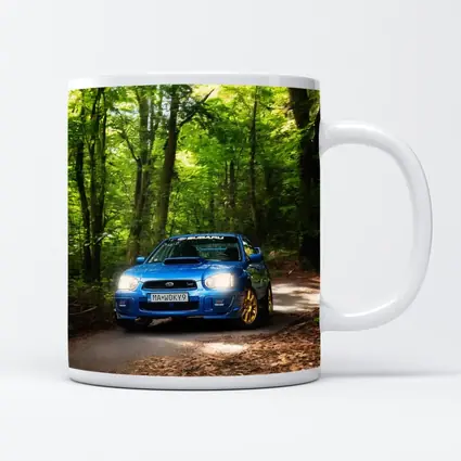 Subaru Impreza WRX Blue Forest Road