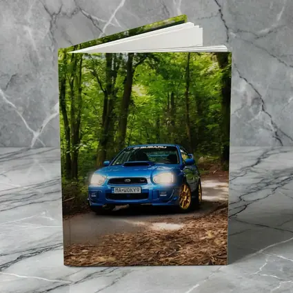 Subaru Impreza WRX Blue Forest Road