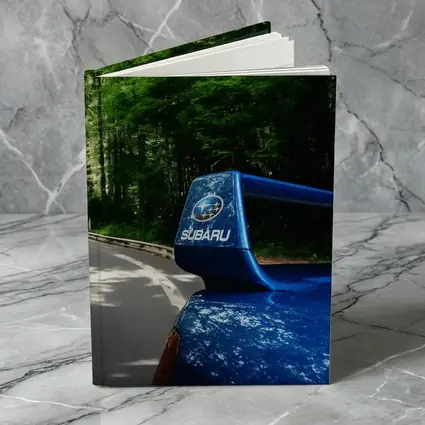 Subaru WRX Blue Spoiler Forest Road