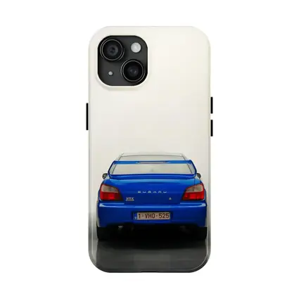 Subaru WRX STI Blue Rear View