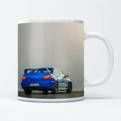 Subaru Impreza WRX Blue Rear Studio Shot