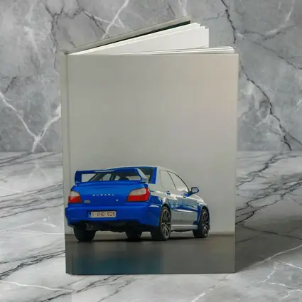 Subaru Impreza WRX Blue Rear Studio Shot