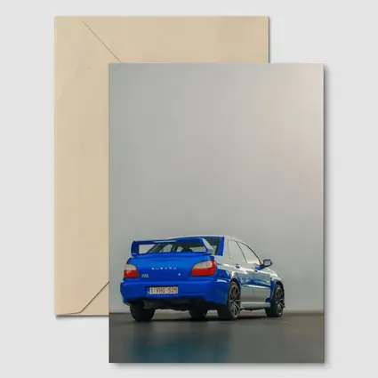 Subaru Impreza WRX Blue Rear Studio Shot