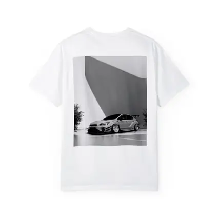 Subaru WRX STI Slammed Black White Art