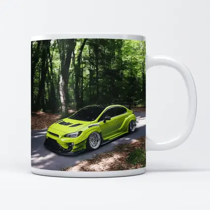 Subaru WRX STI Green Forest Road