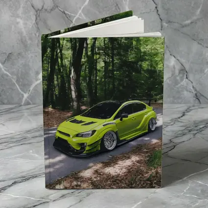 Subaru WRX STI Green Forest Road