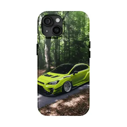Subaru WRX STI Green Forest Road
